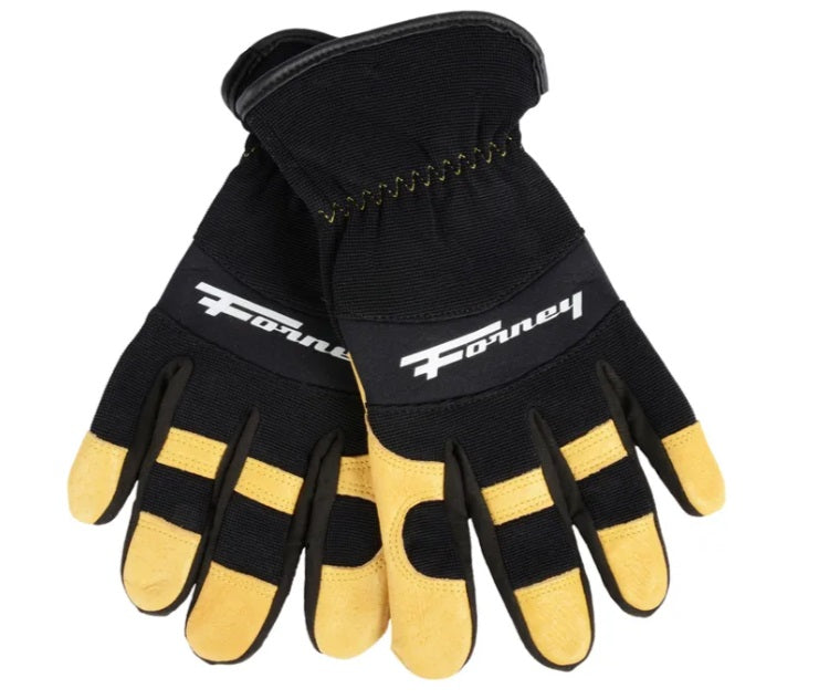 PREMIUM PIGSKIN LEATHER UTILITY WORK GLOVES (MEN'S L)